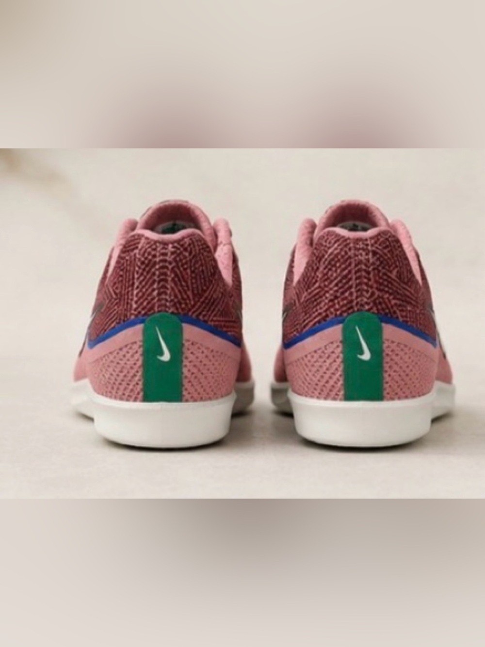 Nike Women's Pink Mesh Running Sneakers with White Swoosh - Picture 3 of 4
